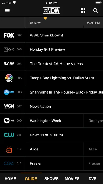 Скриншоты HTC TV NOW
