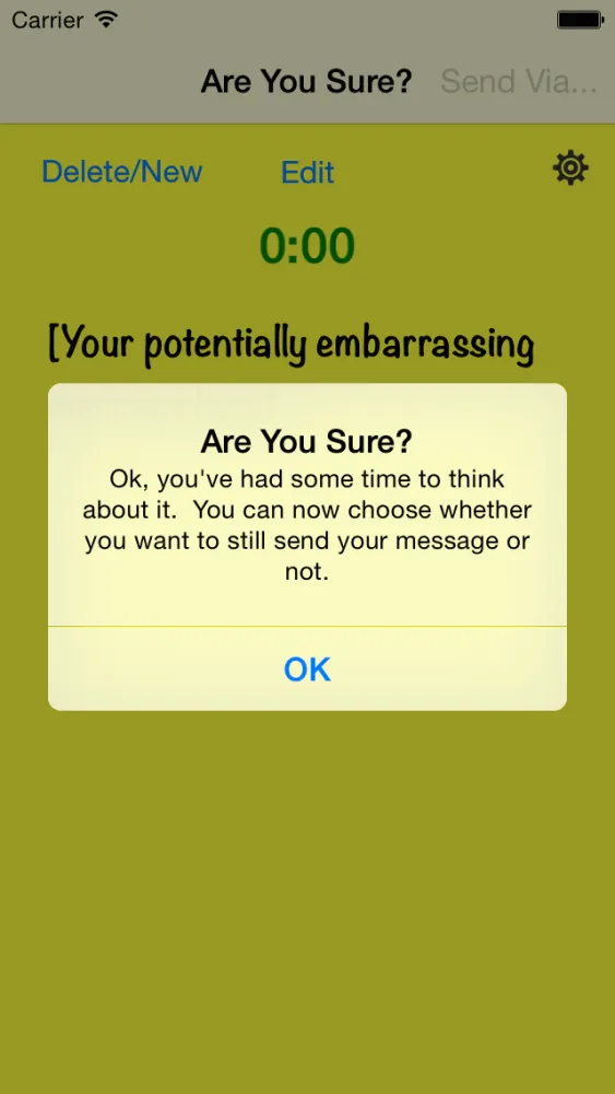 AreYouSure? Ekran Görüntüleri
