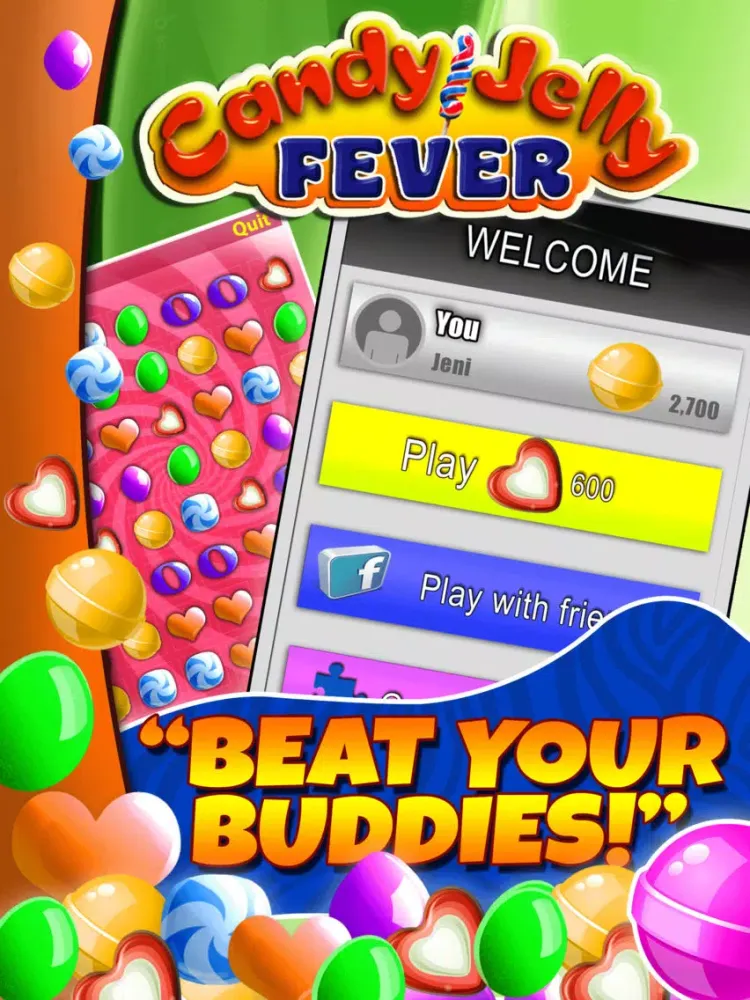 ภาพหน้าจอของ Candy Jelly Fever iPad 