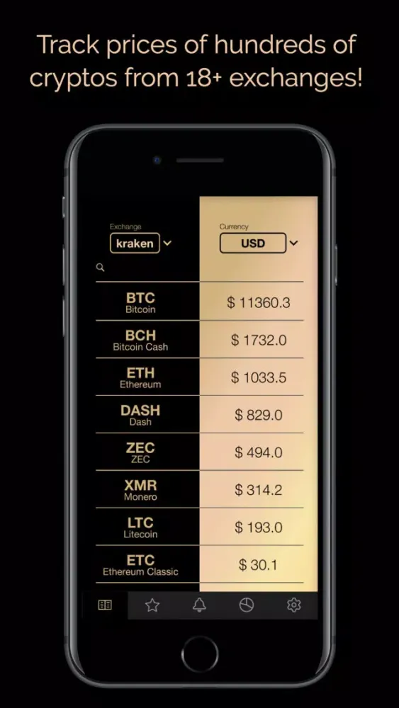 Ảnh chụp màn hình của Crypto Price Tracker