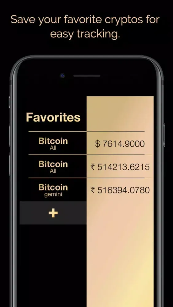 Ảnh chụp màn hình của Crypto Price Tracker