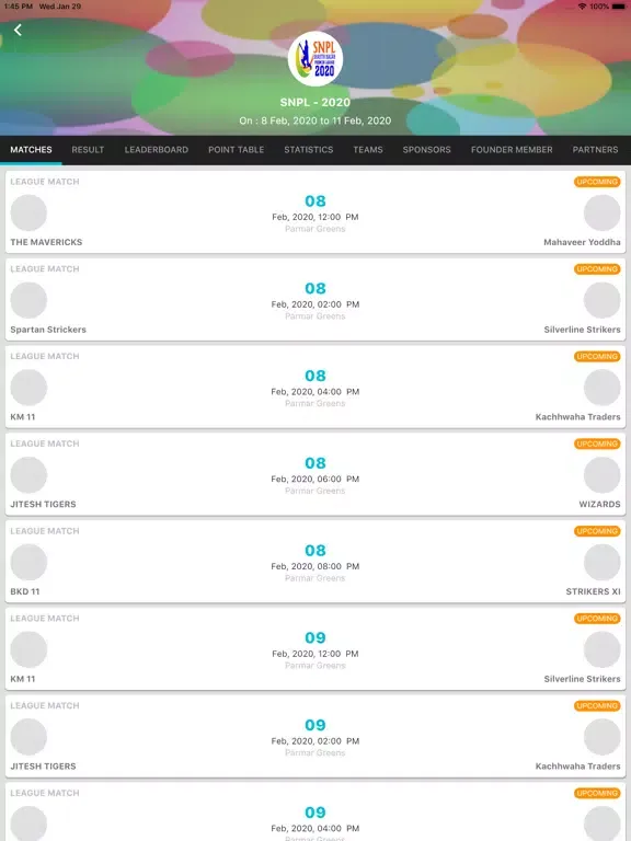 SNPL Shastri Nagar Pre. League iPad Screenshots