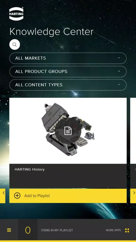 HARTING - Knowledge Center應用截圖