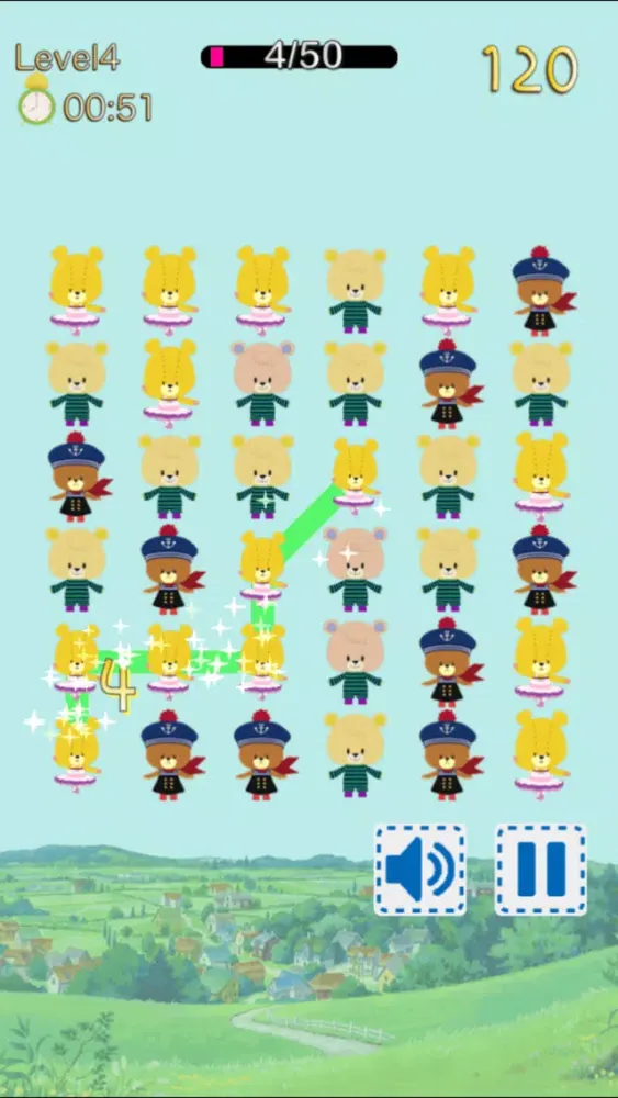 Ảnh chụp màn hình của Connect! LuLuLolo -Tiny Twin Bears Puzzle-