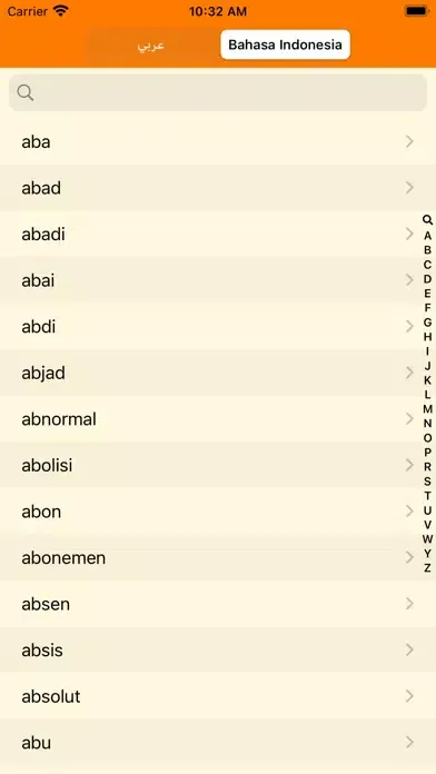 Screenshot di Kamus Bahasa Arab - Indonesia