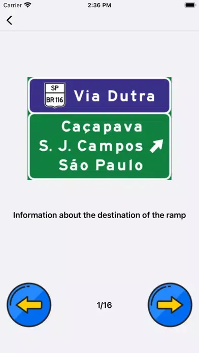 Learn Brazilian Road Signs Screenshots