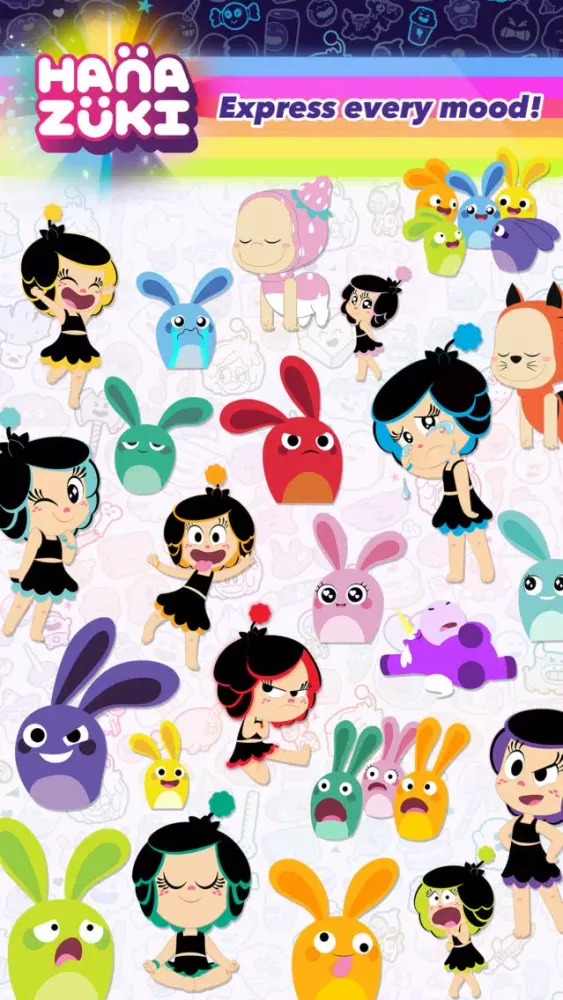 Capturas de tela do Hanazuki Stickers