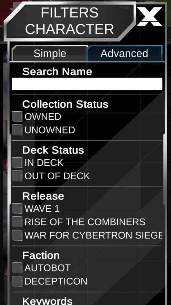 Transformers TCG Companion App স্ক্রিনশট