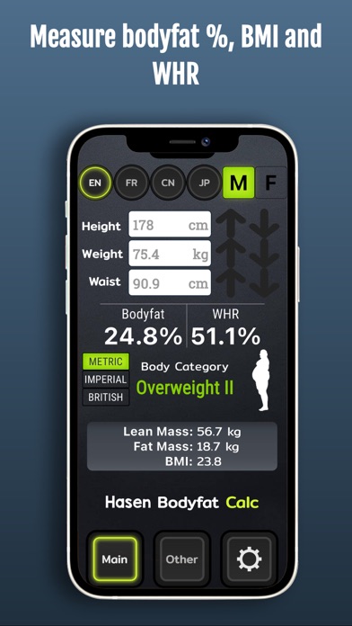 Bodyfat Calculator 3 Screenshots