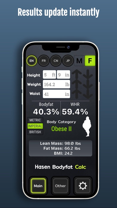 Bodyfat Calculator 3 Screenshots