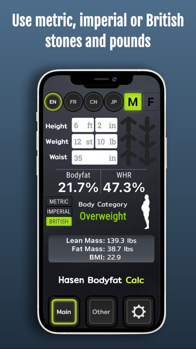 Bodyfat Calculator 3 Screenshots