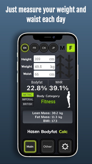 Bodyfat Calculator 3 Screenshots