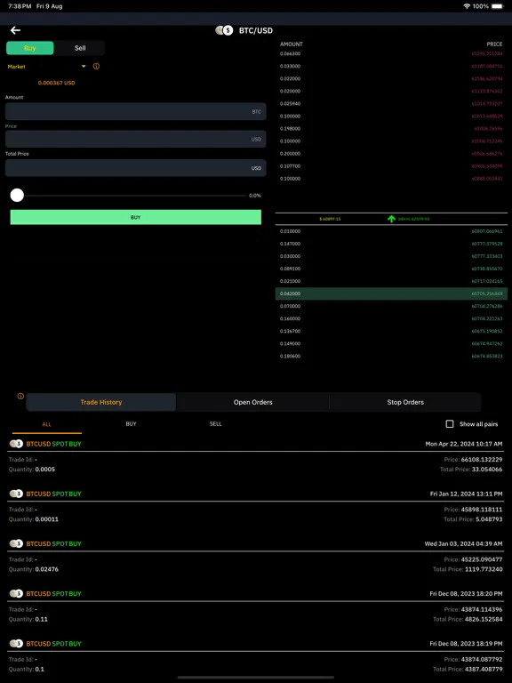 Trading Terminal -Trade Crypto iPad  سکرین شاٹس