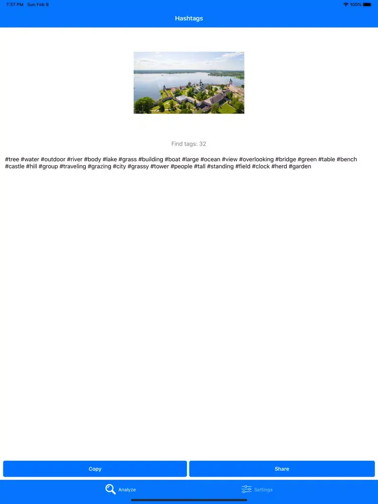 Ảnh chụp màn hình của HashTags - auto tags for likes iPad 
