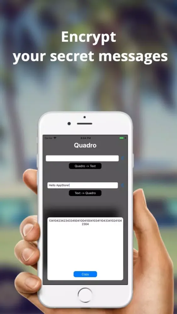 Ảnh chụp màn hình của Quadro - Encryption