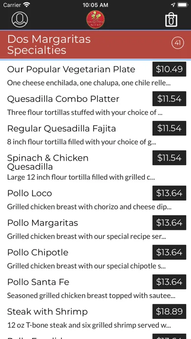 Dos Margaritas Restaurant سکرین شاٹس