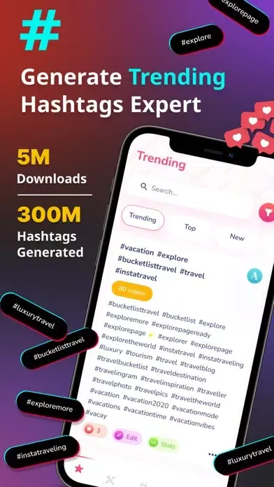 Tangkapan layar Hashtag Expert App
