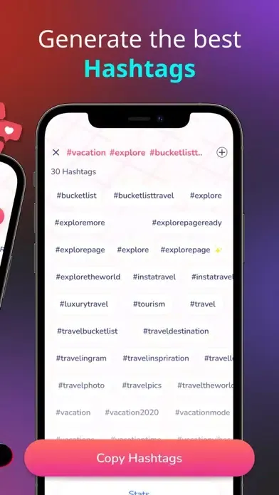 Tangkapan layar Hashtag Expert App