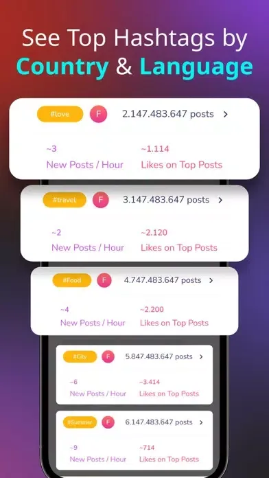 Tangkapan layar Hashtag Expert App