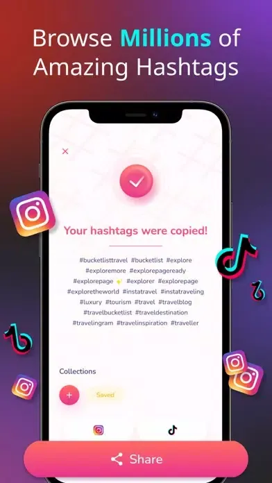 Tangkapan layar Hashtag Expert App