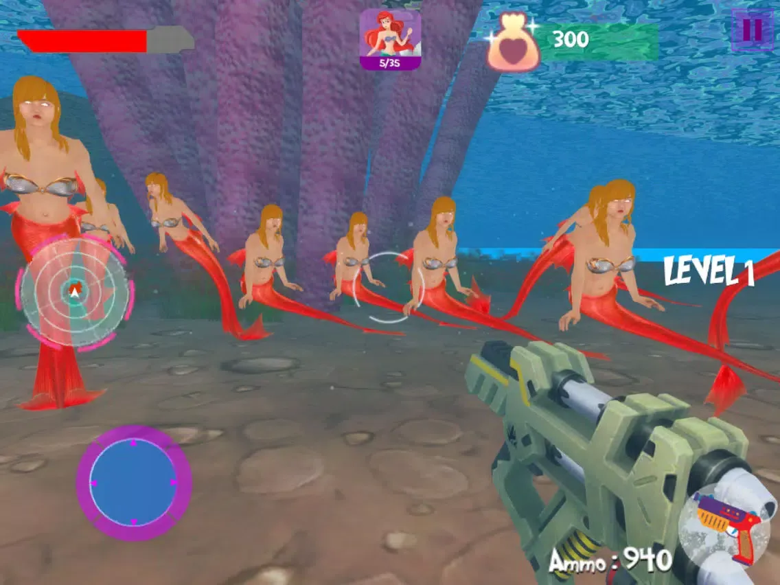 Capturas de tela do Mermaid Rescue Underwater 3D iPad 