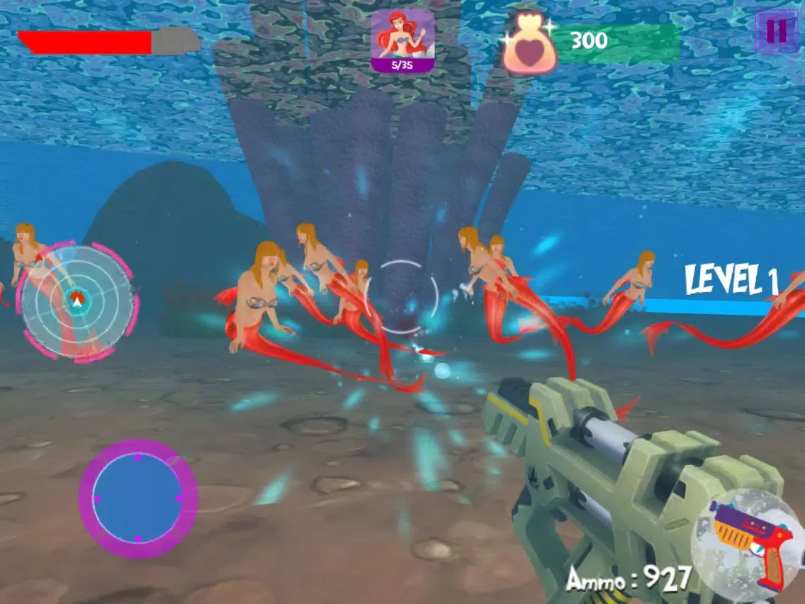 Capturas de tela do Mermaid Rescue Underwater 3D iPad 
