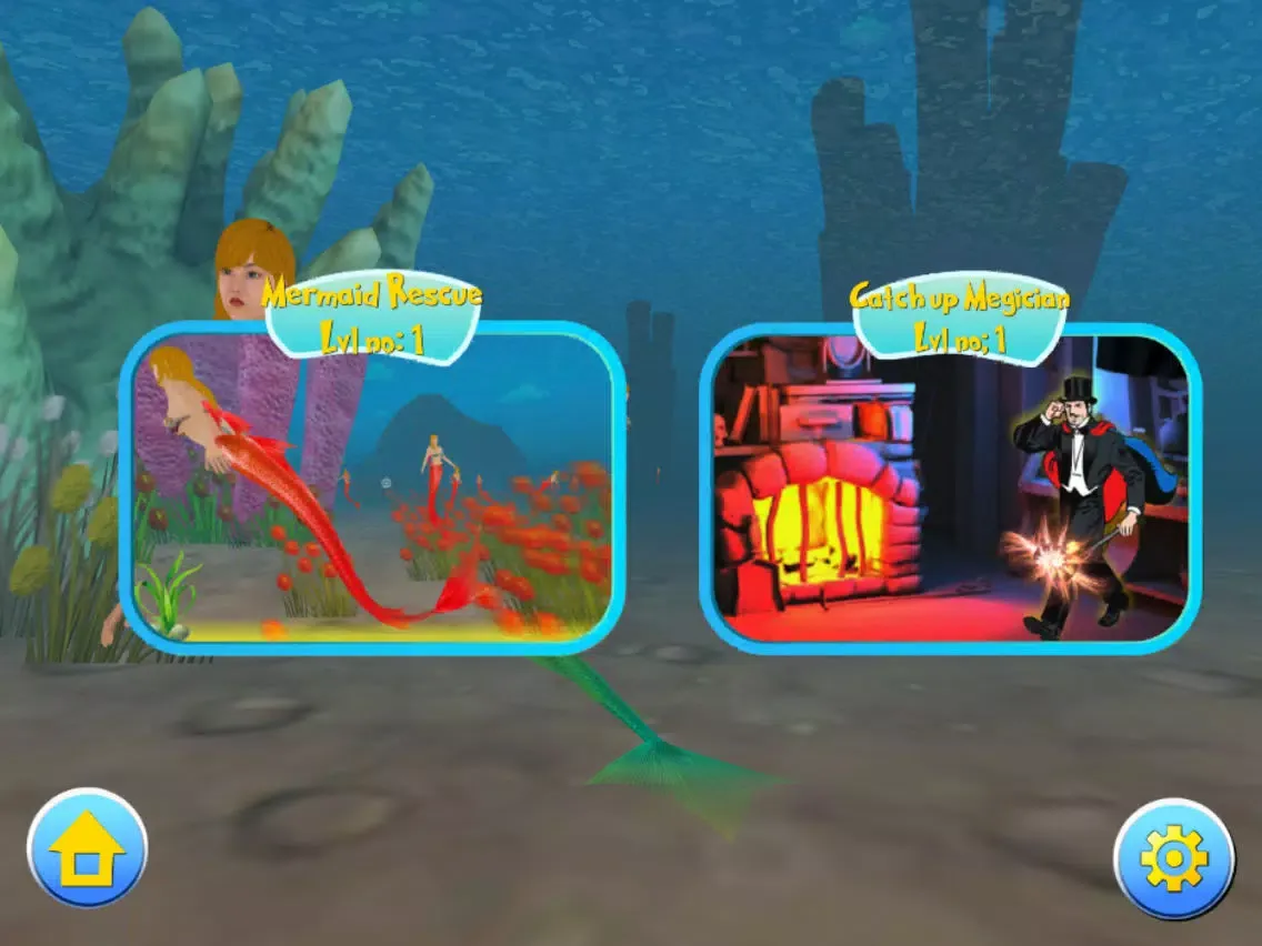 Capturas de tela do Mermaid Rescue Underwater 3D iPad 