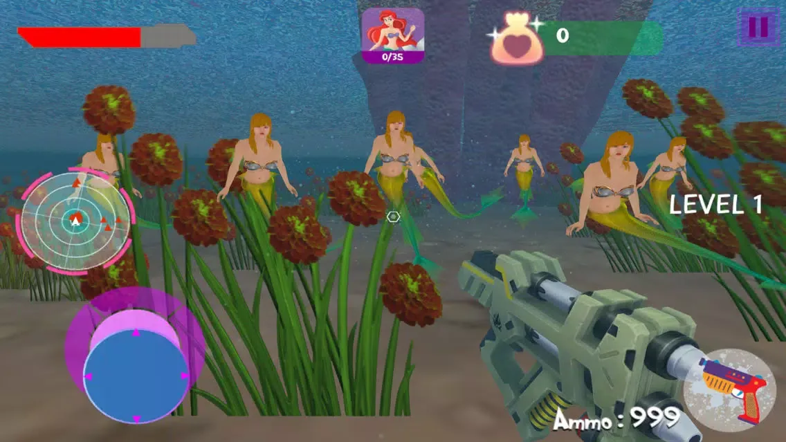Capturas de tela do Mermaid Rescue Underwater 3D