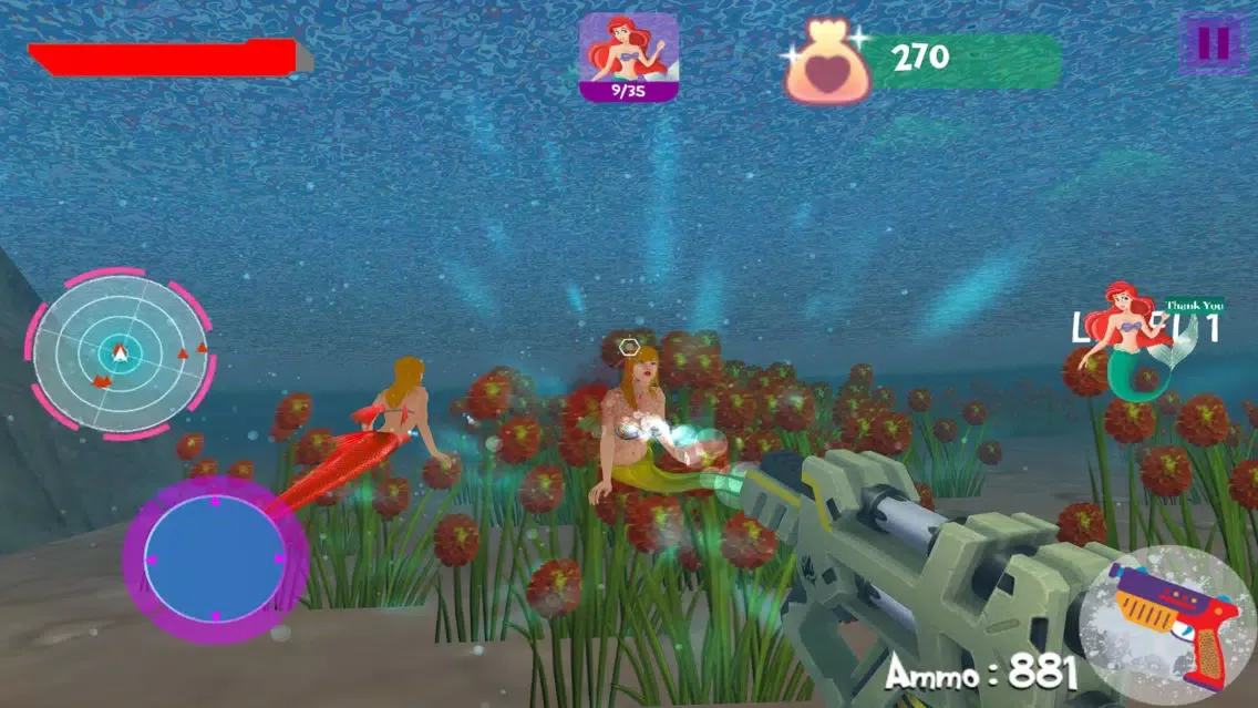 Capturas de tela do Mermaid Rescue Underwater 3D