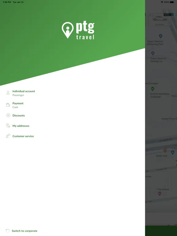 ภาพหน้าจอของ PTG TRAVEL iPad 
