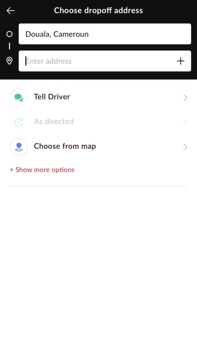 Ảnh chụp màn hình của Loxea Ride Cameroon