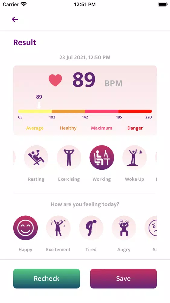 Instant Heart Rate Monitor Screenshots
