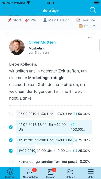 Extranet Screenshots