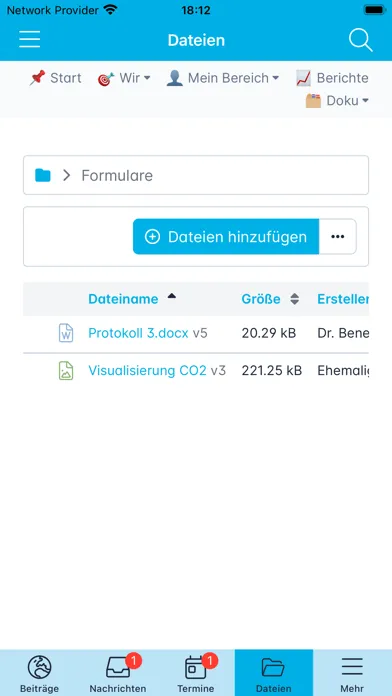 Extranet Screenshots