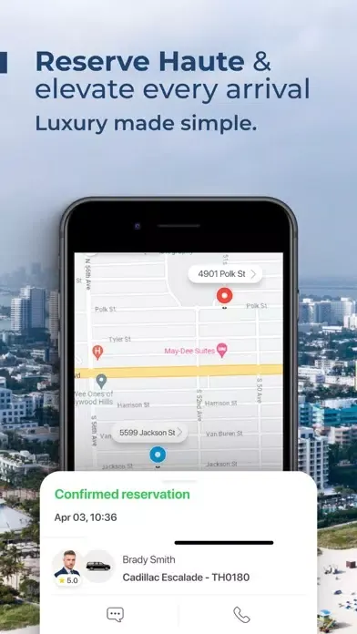Tangkapan layar Haute VIP Limo Booking Service