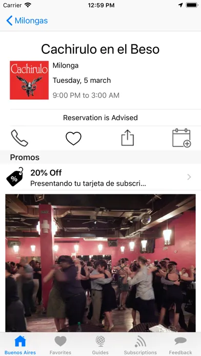 Tangkapan layar Hoy Milonga Club