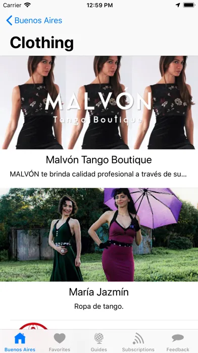 Tangkapan layar Hoy Milonga Club