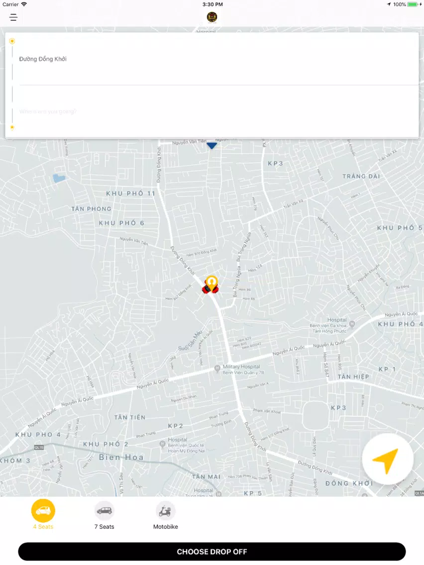 Ảnh chụp màn hình của Taxi Havacar iPad 