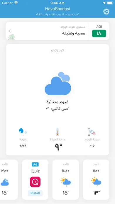 Havashenasi سکرین شاٹس