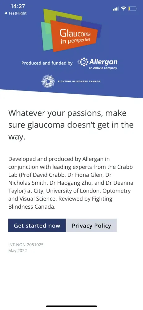 Glaucoma in Perspective CA Screenshots