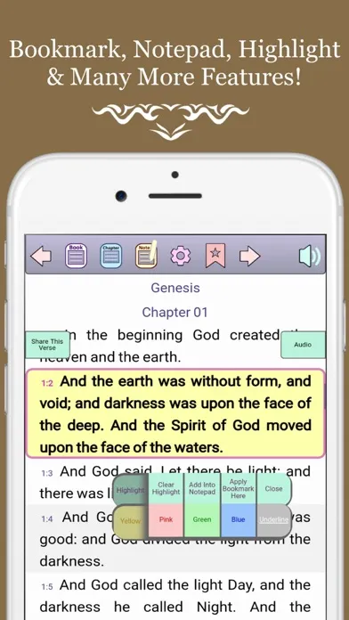 Zrzuty ekranu 1611 King James Bible Offline