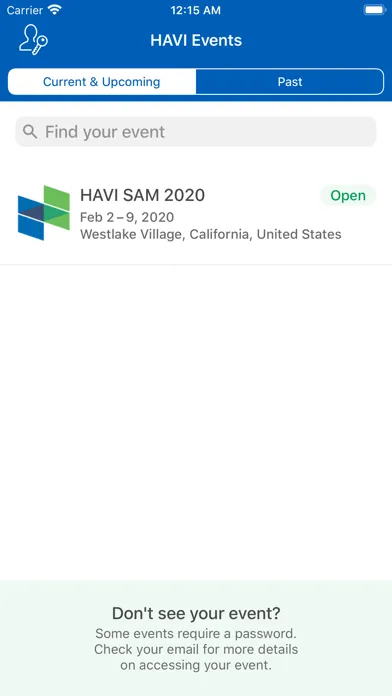 Screenshot di HAVI Events