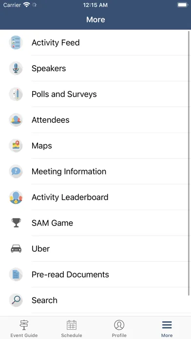 Screenshot di HAVI Events
