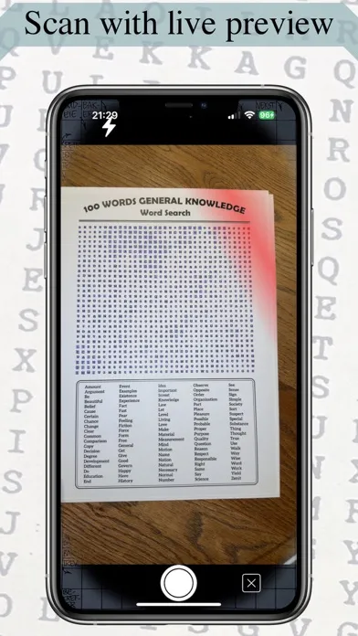 Word Search Scanner and Solver Screenshots