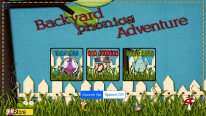 Capturas de tela do Backyard Phonics Adventure