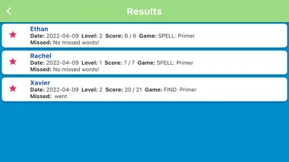 Sight Word Mastery: Dolch سکرین شاٹس