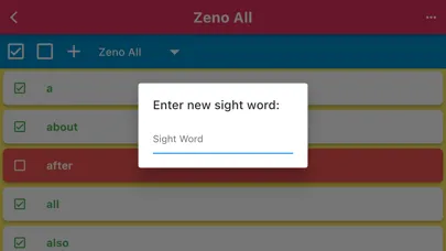 Tangkapan skrin Sight Word Mastery: Zeno Words
