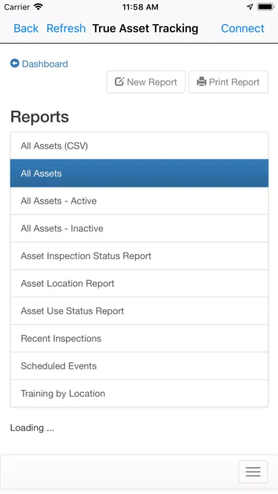 Capturas de tela do True Asset Tracking