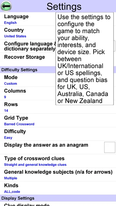 Captures d'écran de Crossword Unlimited