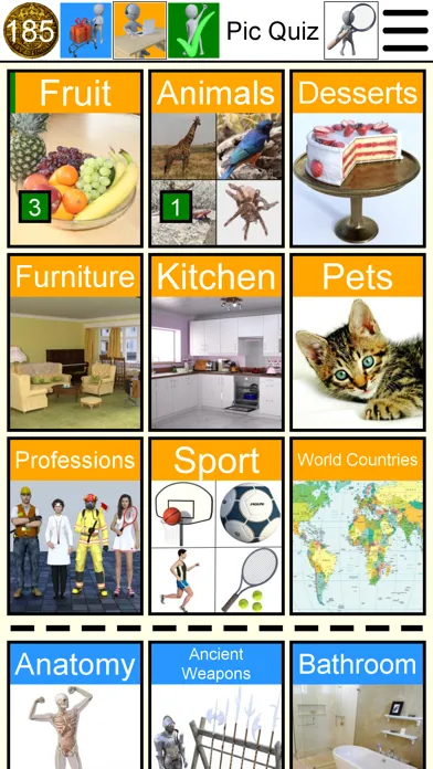 Capturas de tela do Pic Quiz